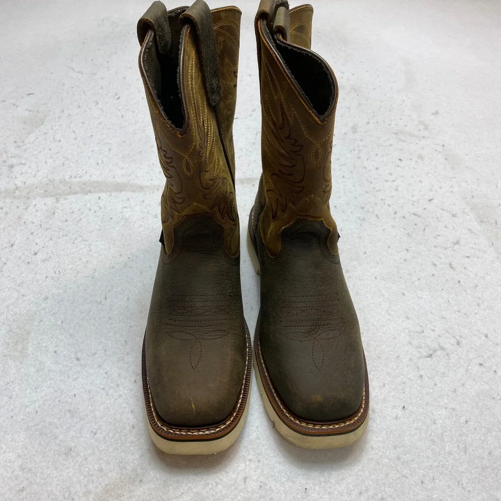 Thorogood Boots Mens 10 Brown 814-4332 Wellington Square Toe Work EH SR